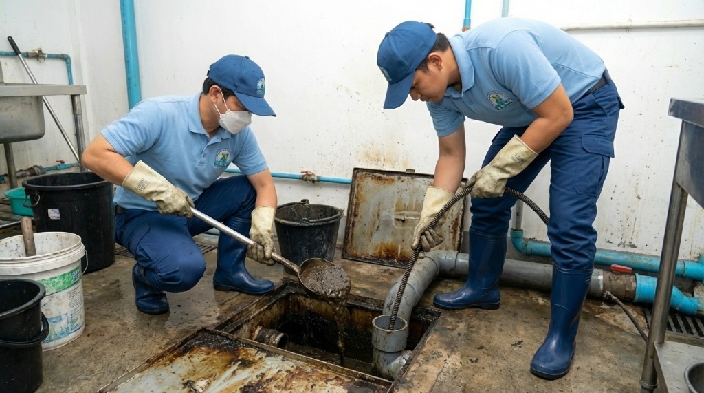 ล้างบ่อดักไขมัน และ ท่อตัน